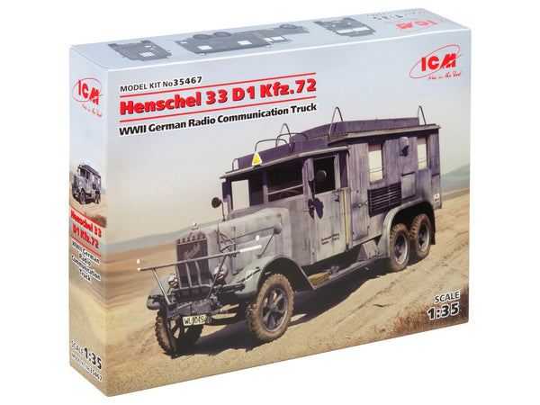 ICM 1/35 WW2 Henschel 33 D1 Kfz.72, WWII German Radio Communication Truck