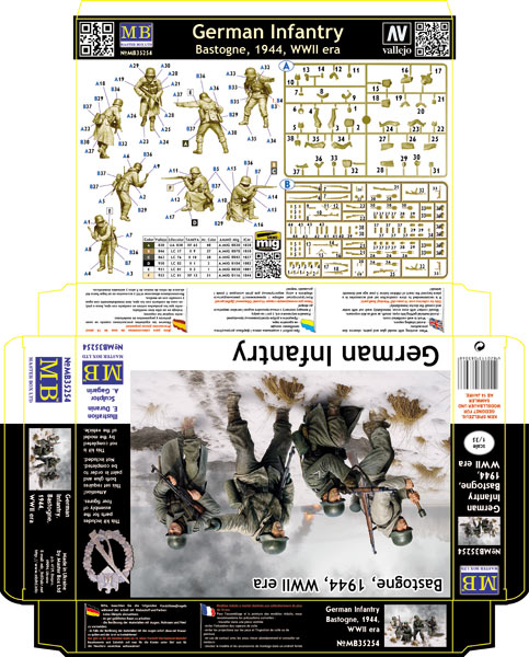 Masterbox 1/35 scale WW2 German Winter Infantry, Bastogne, 1944