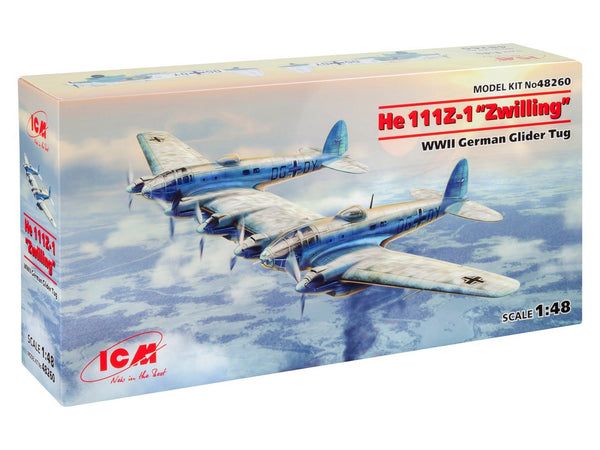 ICM1/48 He 111Z-1 “Zwilling”, WWII German Glider Tug