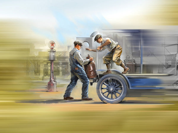 ICM 1/24 scale American Gasoline Loaders (1910s) (2 figures)