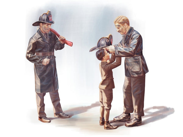 ICM 1/24 American Firemen (1910s) 3 Figures