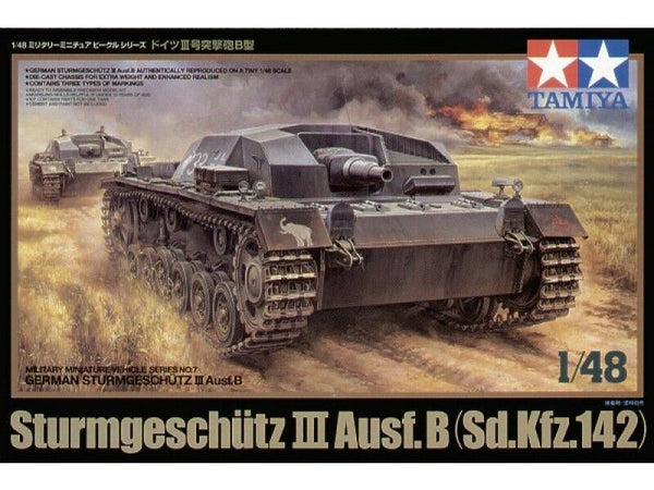 Tamiya 1/48 scale WW2 German STURMGESCHUTZ III AUSF B STUG model tank kit
