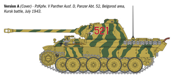 Italeri 1/35 Scale WW2 German Pz. Kpfw. V Panther Ausf. D tank model kit