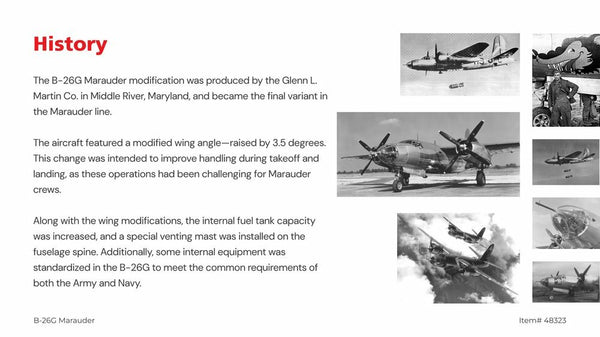 ICM 1/48 WW2 B-26G Marauder, WWII American/France Bomber