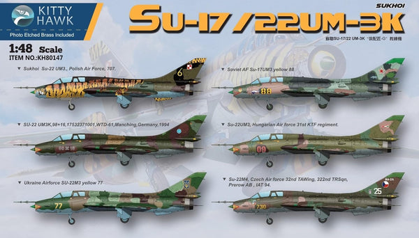 Kitty Hawk 1/48 Scale Su-17/Su-22 UM3K/UM4 Fitter G aircraft Model Kit