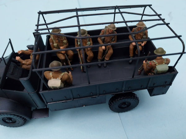 Homefront WW2 British Commonwealth Infantry Seated 1/35 scale 6 figures + Driver
