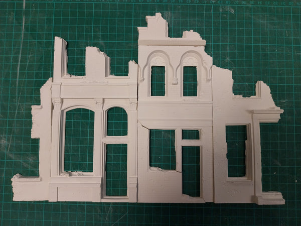 FoG Models 1/35 scale Dutch ruined terrace - set of 4 building facades
