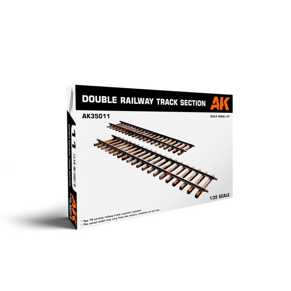 AK Interactive 1/35 scale WW2 German DOUBLE RAILWAY TRACK SECTION 1/35