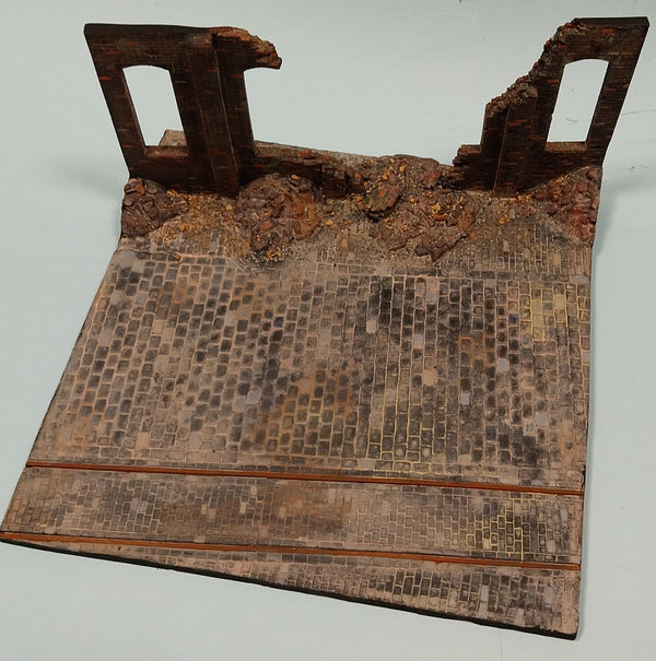 FoG Models 1/35 scale Industrial Ruin diorama wall and base. 295mm x 295mm