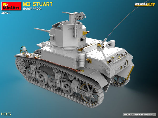 Miniart 1/35 WW2 US M3 STUART EARLY PROD. INTERIOR KIT