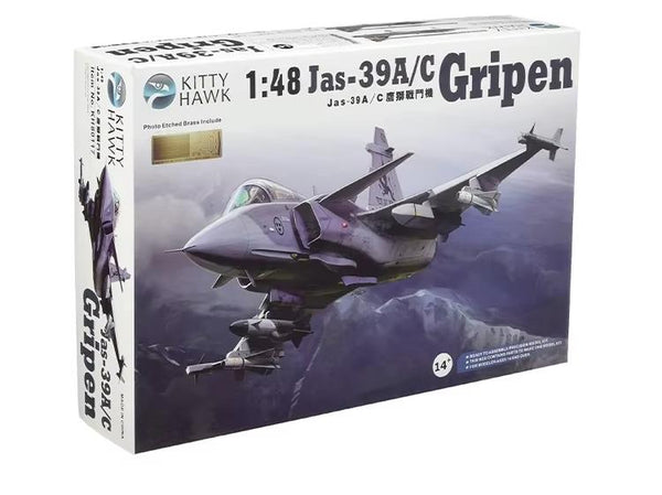Kitty Hawk 1/48 Scale Jas-39A/C Gripen Aircraft Model Kit