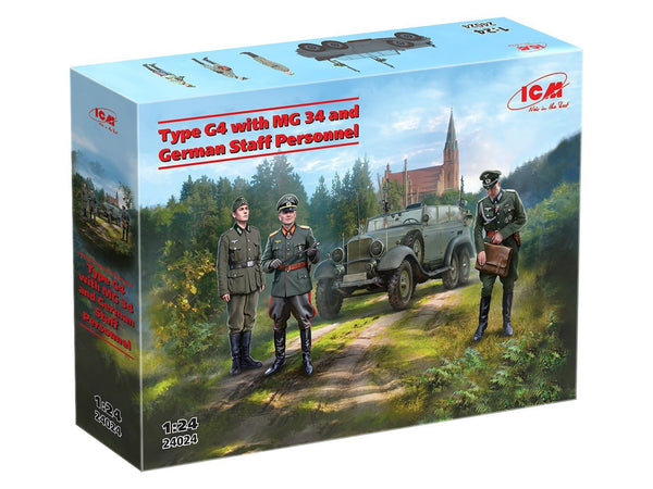 ICM 1/24 Type G4 with MG 34 & German Staff Personnel 3 Figures