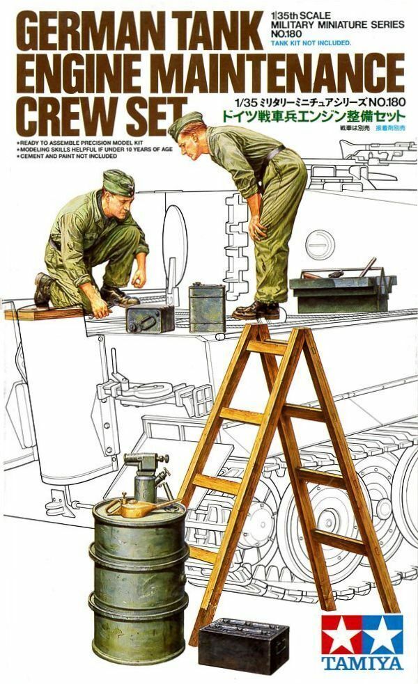 Tamiya 1/35 scale WW2 German Tank Engine Maintenance Crew
