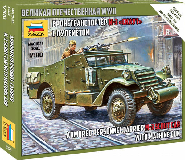 Zvezda 1/100 Soviet M-3 Scout Car With Machine Gun