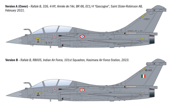 Italeri 1/72 scale Rafale B Two-Seat French Fighter Aircraft model kit