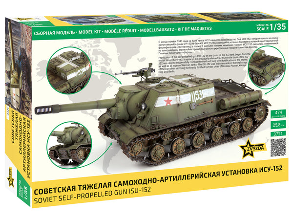 Zvezda 1/35 scale WW2 Soviet Self-Propelled Gun ISU-152