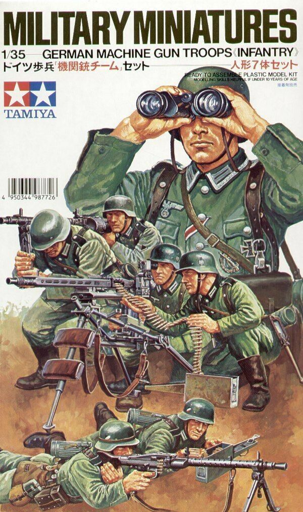 Tamiya 1/35 scale WW2 German Machine Gun Troops plastic figure set
