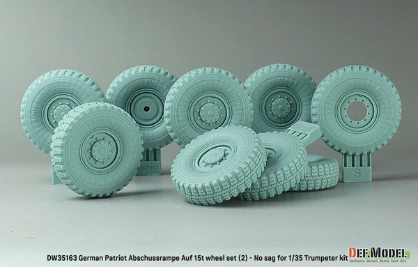 DEF Models 1/35 scale German Patriot Abschussrampe auf 15t mil gl Br A1 wheel set (2) for lifted up (for 1/35 Trumpeter kit)