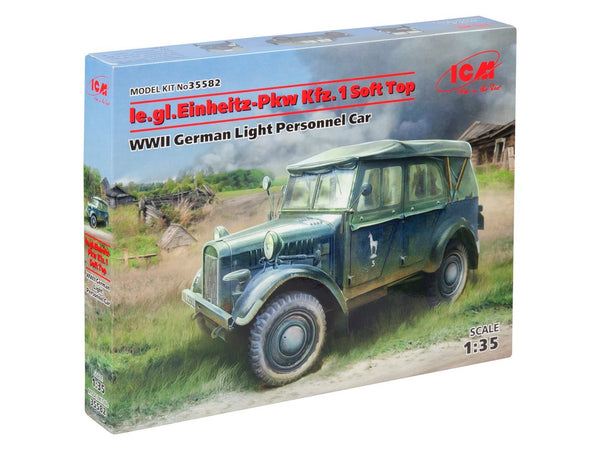 ICM 1/35 WW2 le.gl.Einheitz-Pkw Kfz.1 Soft Top, WWII German Light Personnel Car