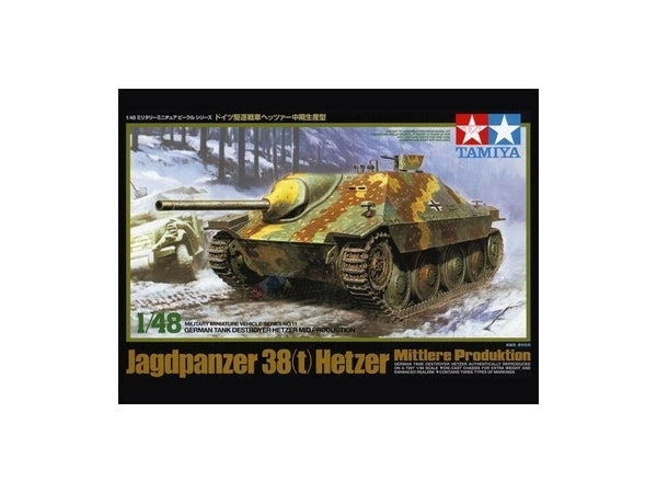 Tamiya 1/48 scale WW2 German HETZER MID PRODUCTION tank model kit