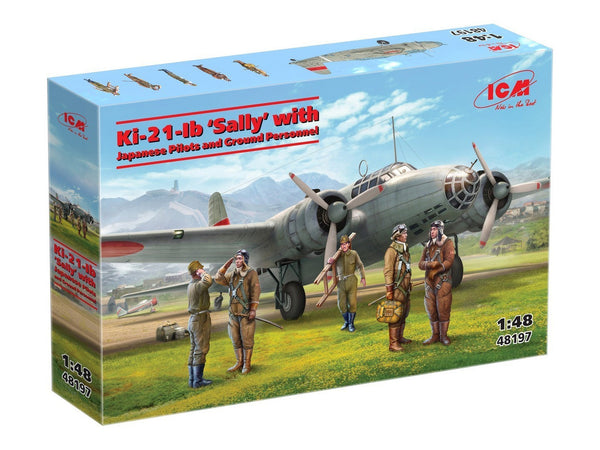ICM 1/48 WW2 IJN Ki-21-Ib 'Sally' with Japanese Pilots & Ground Personnel (5 Figures)