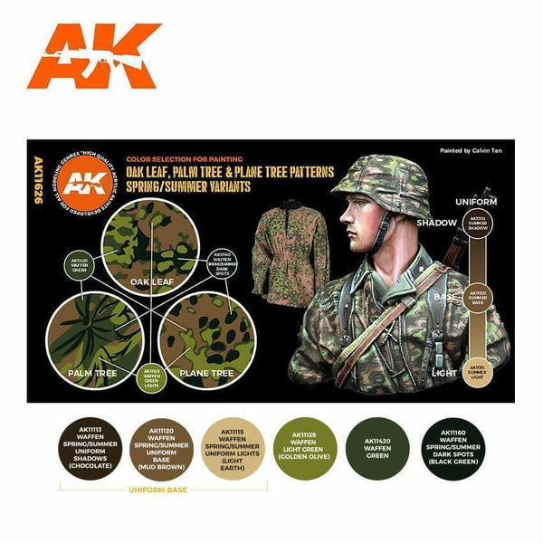 AK Interactive GEN 3 - WAFFEN SPRING-SUMMER CAMOUFLAGE 3G PAINT SET