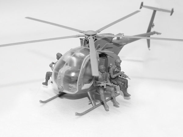 ICM 1/48 Scale Delta Force Assault Team with MH-6J Helicopter