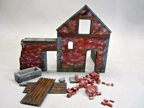 FoG Models 1/35 scale Normandy Farm House ruin diorama model kit