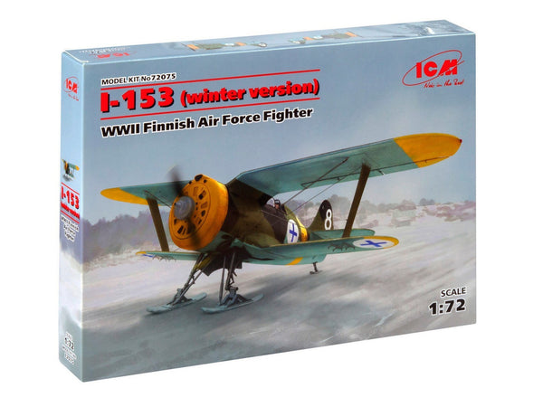 ICM 1/72 scale I-153 , WWII Finnish Air Force Fighter (winter version)
