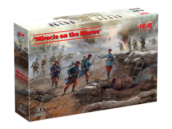 ICM FIGURES 1:35 Miracle on the Marne' WWI British, French & German Infantry Figure Set