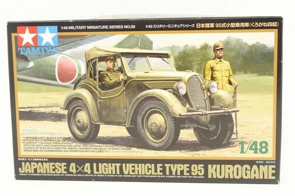 Tamiya 1/48 scale WW2 IJA Japanese Light Vehicle Kurogane car model kit