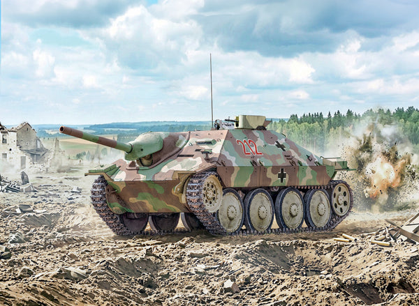 Italeri 1/35 Scale MILITARY WW2 German Jagdpanzer 38(t) Hetzer tank model kit