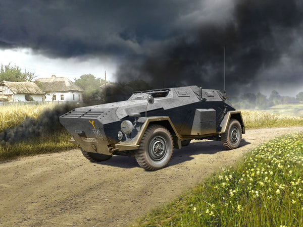 ICM 1/35 WW2 Sd.Kfz. 247 Ausf.B, German Command Armoured Vehicle (100% new molds)