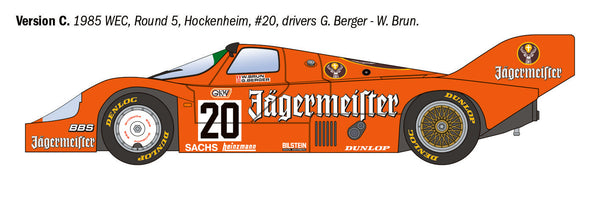 ITALERI 1/24 CARS Porsche 956 Jägermeister Racing Car