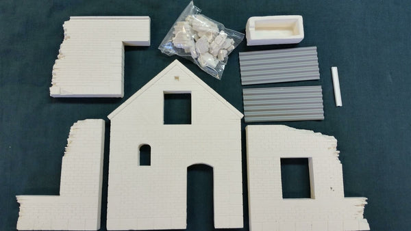 FoG Models 1/35 scale Normandy Farm House ruin diorama model kit