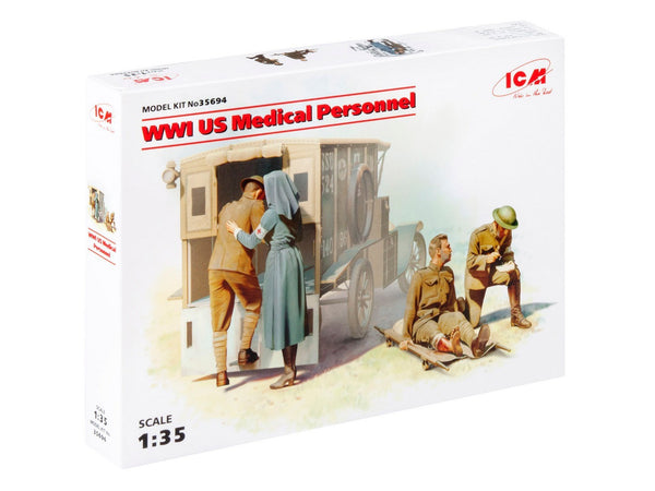 ICM 1/35 WW1 US Medical Personnel (4 figures)