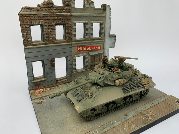 FoG Models 1/35 scale Diorama Base and buildings model kit #1 Base 275mm x 215mm