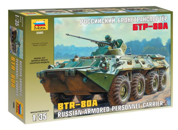 Zvezda 1/35 scale Russian BTR-80A C armoured personnel carrier model kit