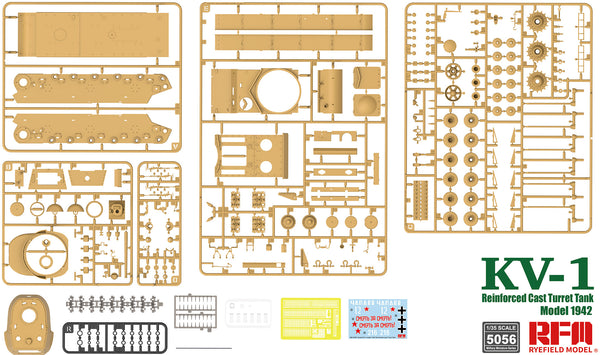 Rye Field Models 1/35 scale Russian KV-1 Mod 1942 w/Reinforced Cast Turret & Workable Track Links