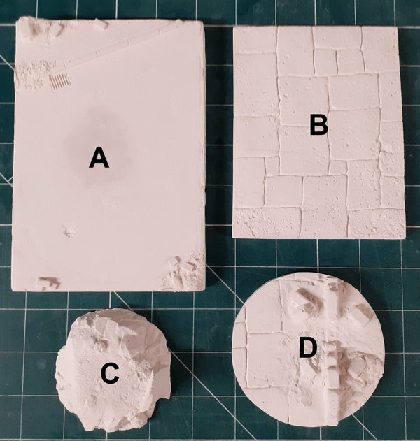 FoG Models 1/35 scale Assorted Display bases set #3 set of 4 bases for dioramas, vignette and models