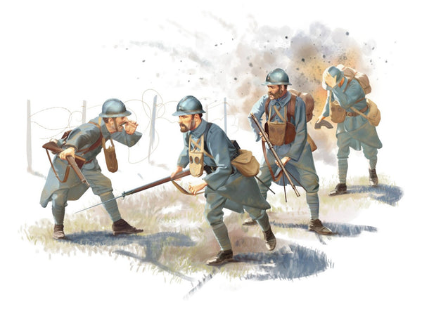 ICM 1/35 WW1 French Infantry (1916) (4 figures)