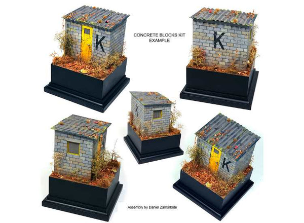 AK Interactive CONCRETE BLOCKS KIT 1/35 scale diorama accessory