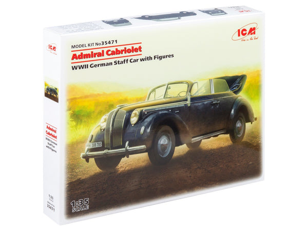 ICM 1/35 WW2 Admiral Cabriolet, WWII German Staff Car with Figures