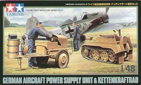 Tamiya 1/48 scale WW2 German APS Unit & Kettenkraftrad Luftwaffe supply unit