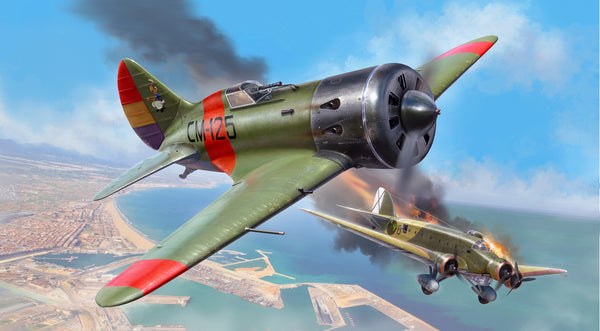 Zvezda 1/72 scale WW2 Russian I-16 Polikarpov Type 5 Soviet Fighter Aircraft