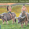 Gecko Models 1/35 60's – 70's Vietnamese Children , Puppy And Buffalo Set