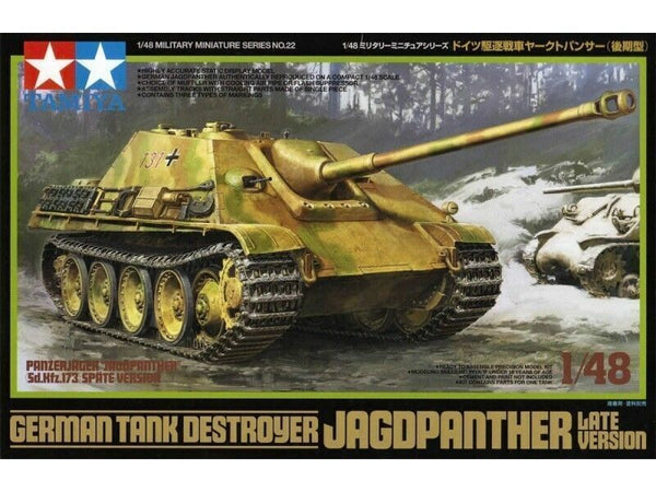 Tamiya 1/48 scale WW2 German JAGDPANTHER LATE VERSION tank model kit