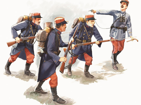 ICM 1/35 WW1 French Infantry (1914) (4 figures)