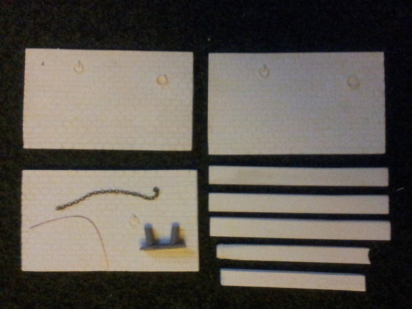 FoG Models 1/35 Scale Wharf Section - 3 harbour or quay side walls