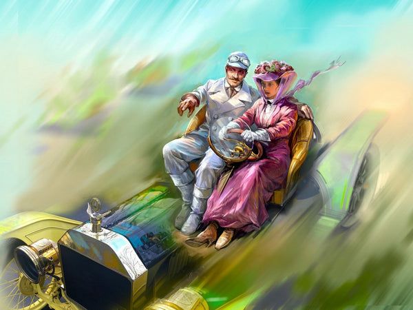 ICM 1/24 scale American Sport Car Drivers (1910s) (1 male, 1 female figures)